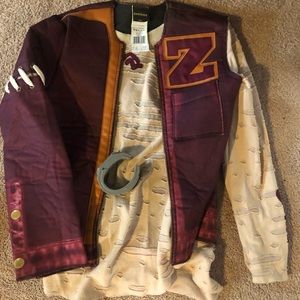 Disney zombies zed costume. Only worn 1 Halloween includes shirt and z band. Nj